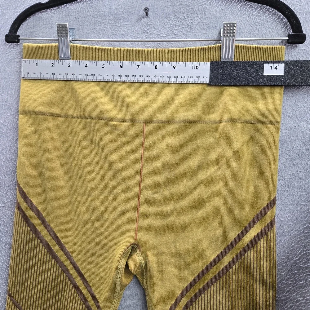 Fabletics Women Activewear Pants XL Green High Waisted Seamless Jacquard Legging